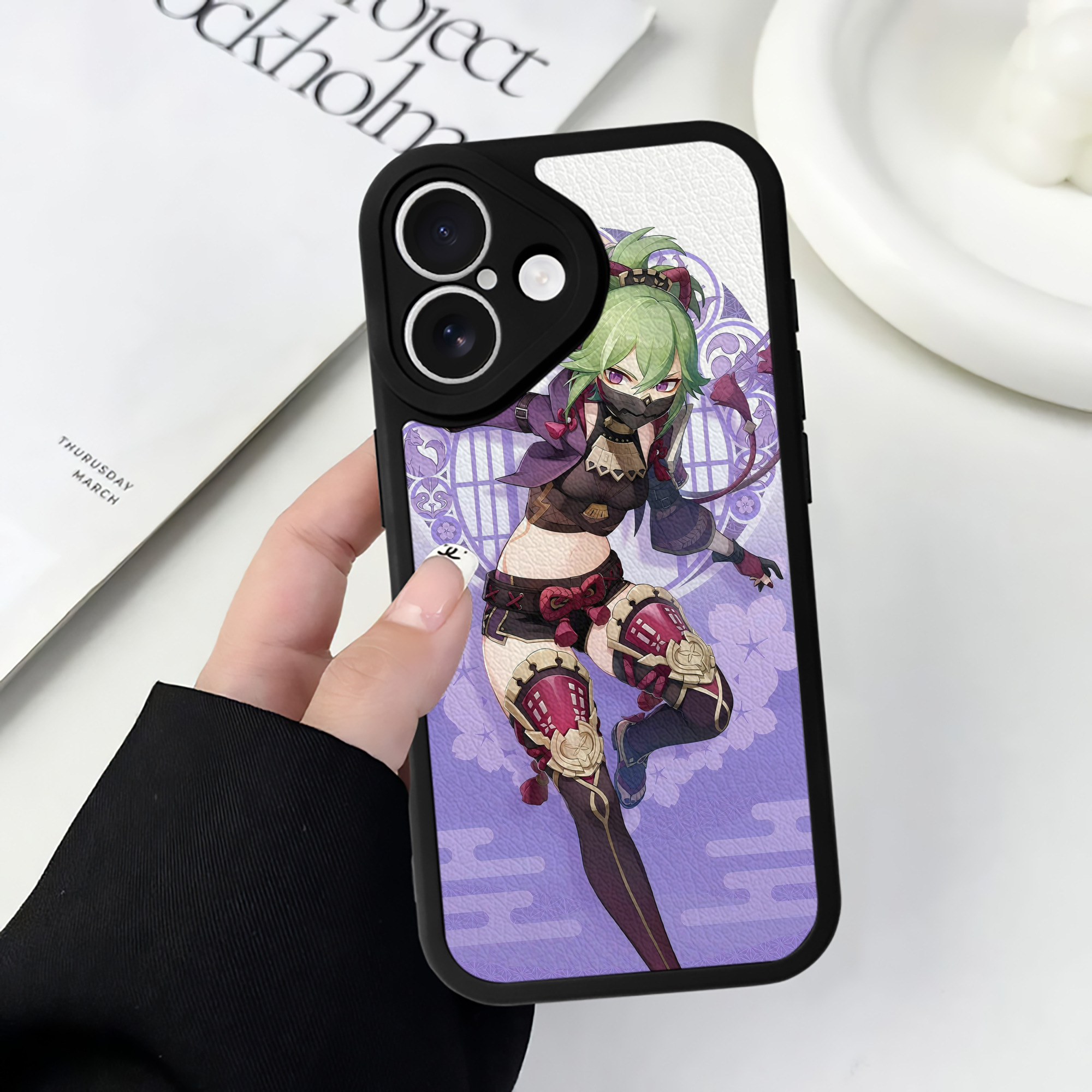 げんし神 genshin 【iPhone 16シリーズ対応】シリコンスマホケース（レザー調） 材質：シリコン